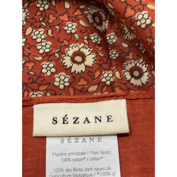 S�zane 'Floral' Red Foulard Size OS - Picture 4 of 5
